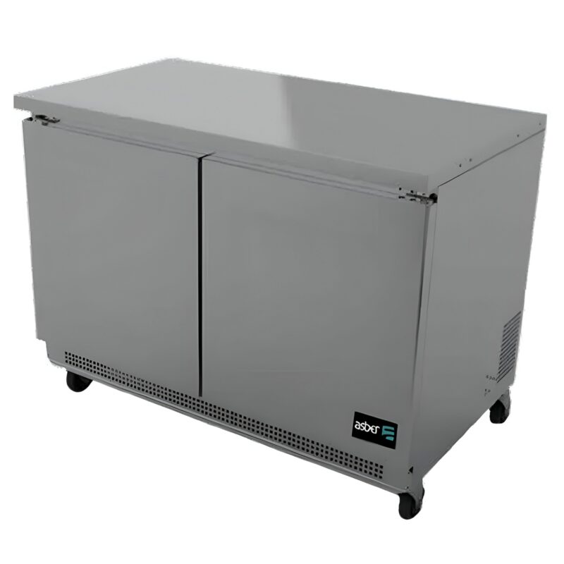  ASBER AUTR-36 HC Mesa Refrigerada Bajo Mostrador 2 Puertas Solidas 9.8 Pies