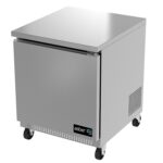 Asber AUTF-27 HC Mesa Refrigerada Congelador 1 Puerta Solida 6.1 Pies Acero