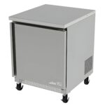 Asber AUTR-27 HC Mesa Refrigerada Bajo Mostrador 1 Puerta Solida 6.1 Pies Acero