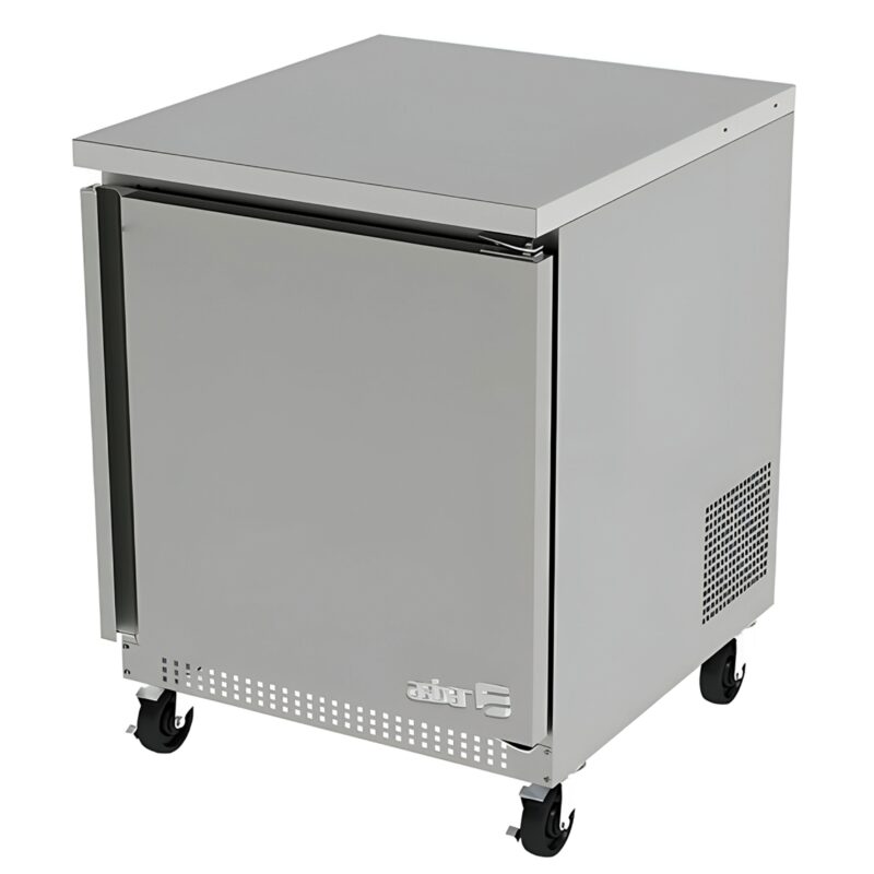 Asber AUTR-27 HC Mesa Refrigerada Bajo Mostrador 1 Puerta Solida 6.1 Pies Acero
