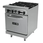 Estufa Industrial ASBER 4 Quemadores Y Horno De 24 ASBER AER-4-24 Asber AER-4-24 Estufa a Gas de 4 Fuegos Abiertos + Horno 24 Acero Inoxidable
