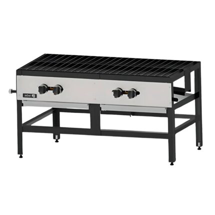 Estufon Fogon 2 Secciones A Gas Lamina Acero Negro ASBER AESP-2-4-B-E