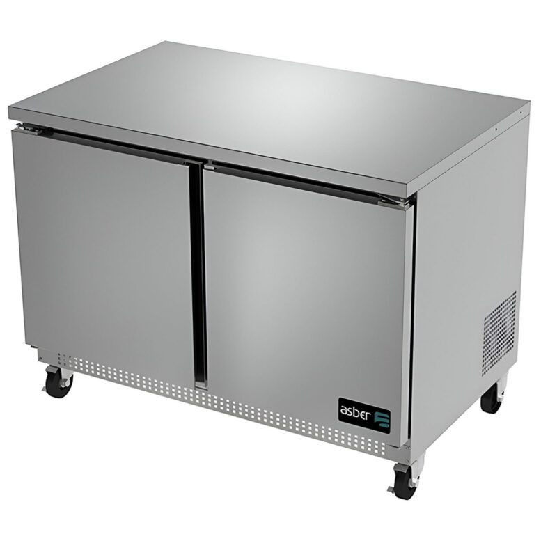 Mesa Congelada Bajo Mostrador 2 Puertas Solidas ASBER AUTF-48 HC