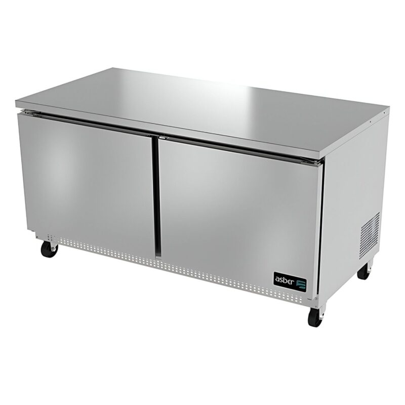 Mesa Refrigerada Bajo Mostrador 2 Puertas Solidas ASBER AUTR-60 HC