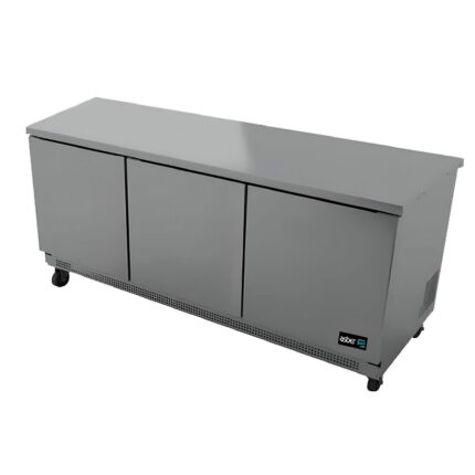 Mesa Refrigerada Bajo Mostrador 3 Puertas Solidas ASBER AUTR-72 HC