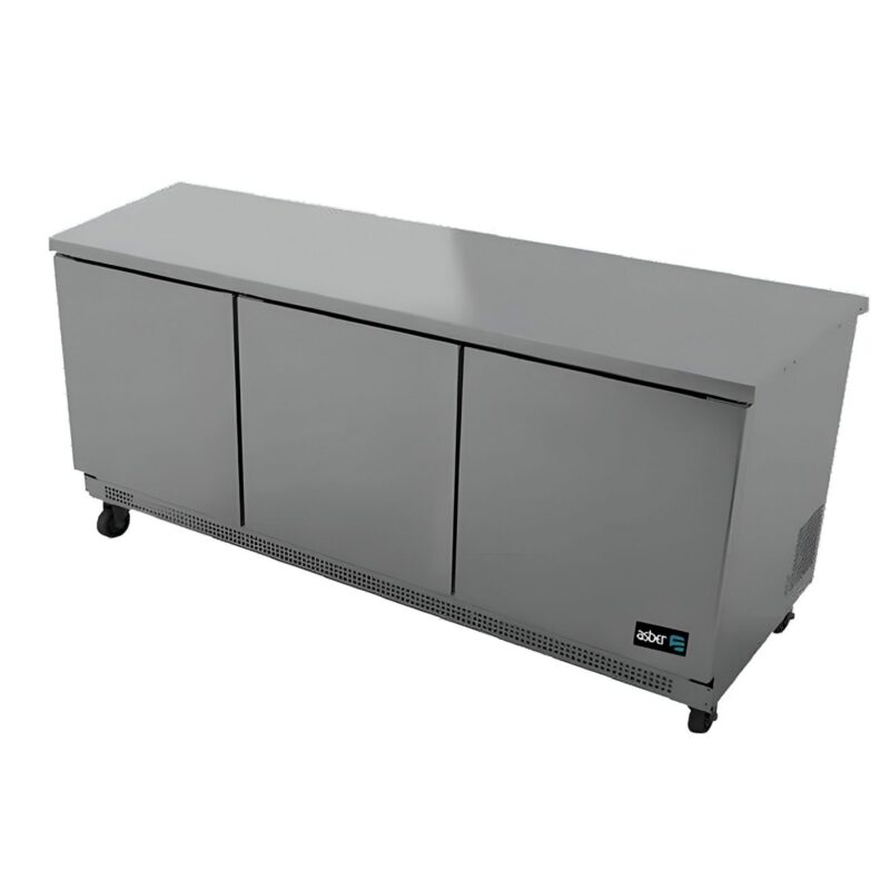  Mesa Refrigerada Bajo Mostrador 3 Puertas Solidas ASBER AUTR-72 HC