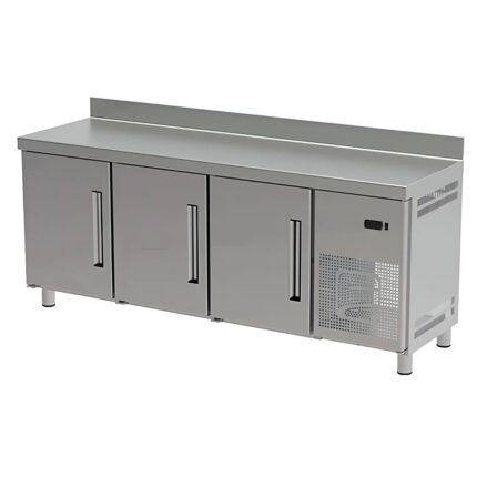 Mesa Refrigerada De Trabajo 60 Cm Profundidad Con Lambrin 10 Cm ASBER ASTR-79 HC