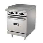 PLANCHA INDUSTRIAL ASBER  AER-G24-24-H Plancha y Horno 2 Quemadores Estufa Industrial Plancha 24″ Y Horno De 24″ ASBER AER-G24-24-H