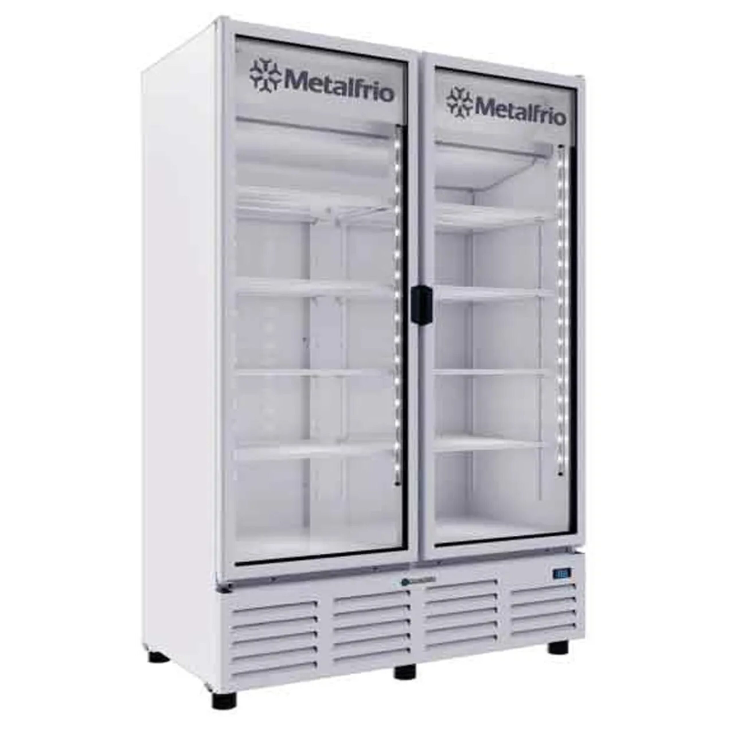 METALFRIO VN120 Refrigerador Cervecero de 2 Puertas de Cristal METALFRIO