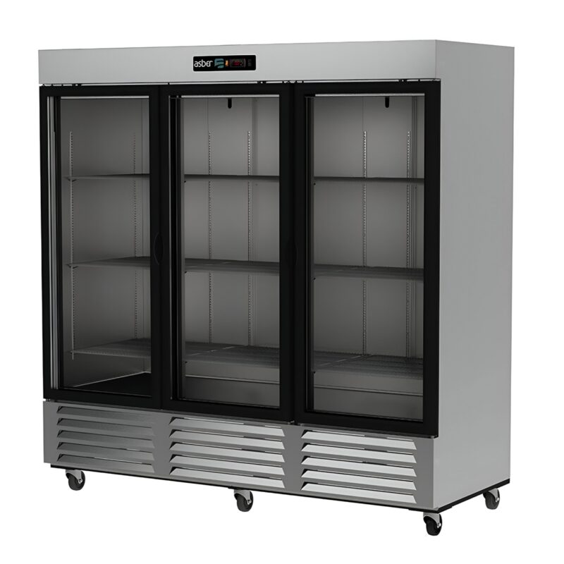 Refrigerador Industrial Vertical 3 Puertas Cristal Asber ARR-72-G-H HC