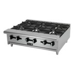 Asber AEHP-6-36 Parrilla a Gas de 6 Fuegos Abiertos Acero Inoxidable