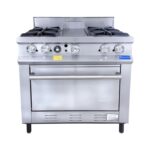 SANSON SSE4QP Estufa Compacta 4 Quemadores Estufa Industrial 4 Quemadores Plancha Central Horno SAN-SON Sse4Qp