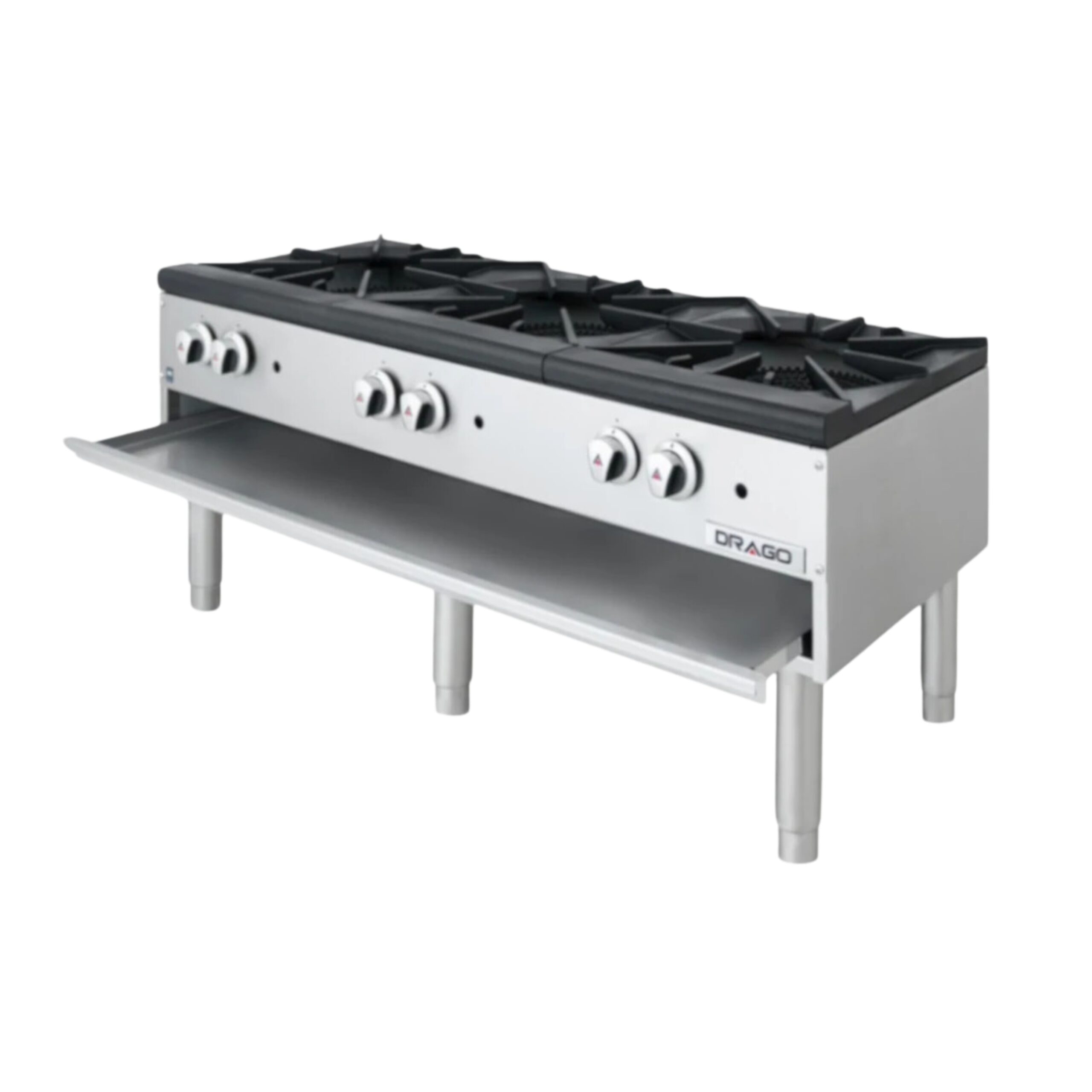 DRAGO Estufon GNFO-03-HSH de 3 secciones horizontal patas largas gas natural DRAGO GNFO-03-HSH