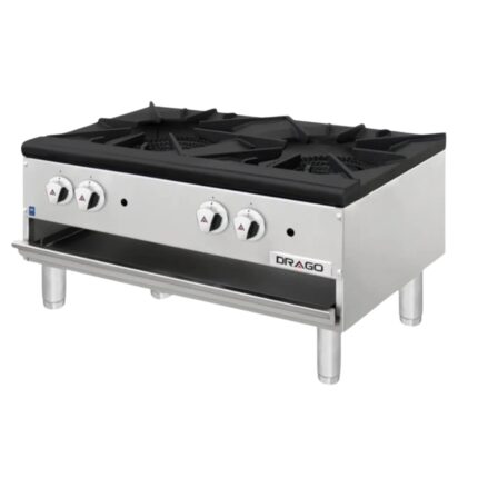 DRAGO Estufon GPFO-02-HLH de 2 secciones horizontal patas cortas propano DRAGO GPFO-02-HLH