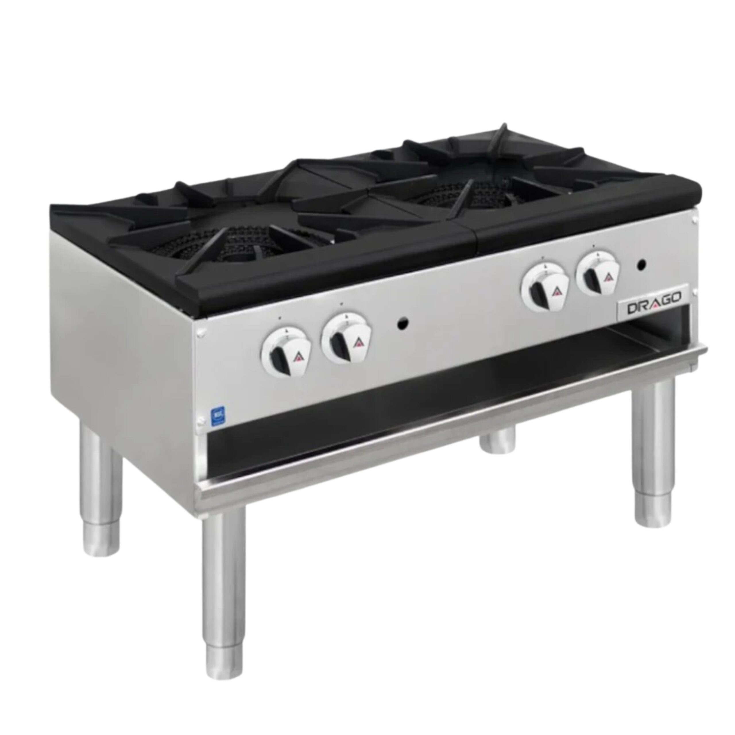  DRAGO Estufon GPFO-02-HSH de 2 secciones horizontal patas largas gas propano DRAGO GPFO-02-HSH