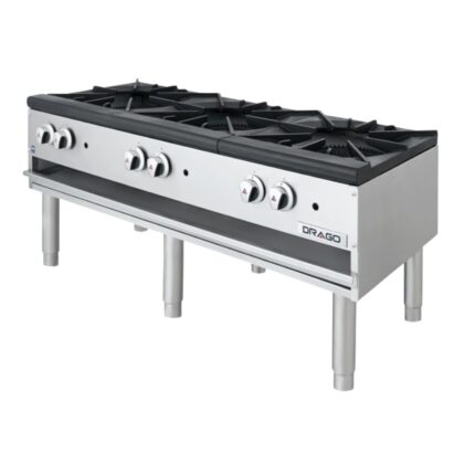 DRAGO Estufon GPFO-03-HSH de 3 secciones horizontal patas largas gas propano DRAGO GPFO-03-HSH