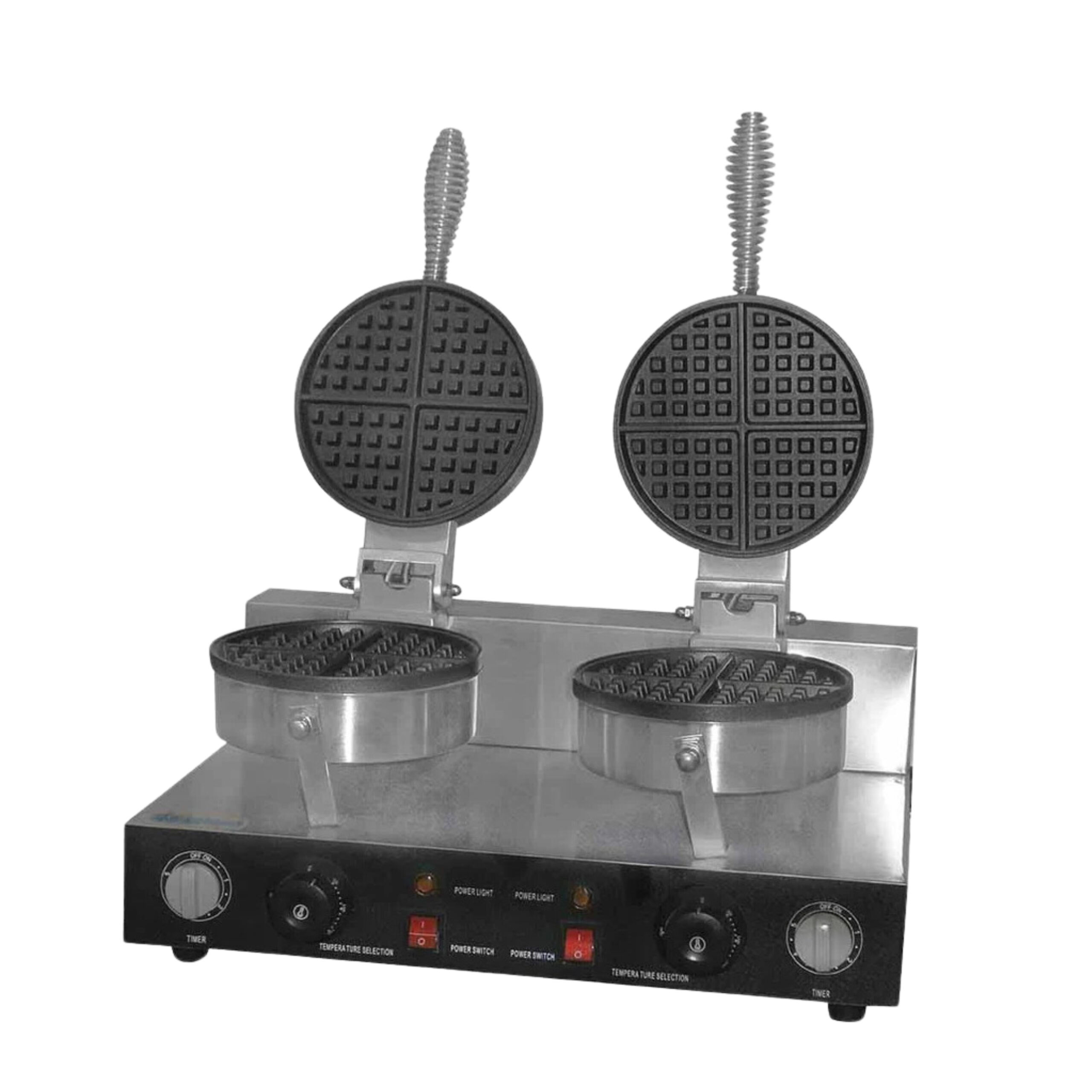 Migsa UWB-2 Wafflera Tipo Americana Doble Eléctrica Termostato Acero Inoxidable 120 V