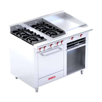 CORIAT Estufa de 4 Quemadores con Horno y Plancha MÁSTER CORIAT MINICHEF
