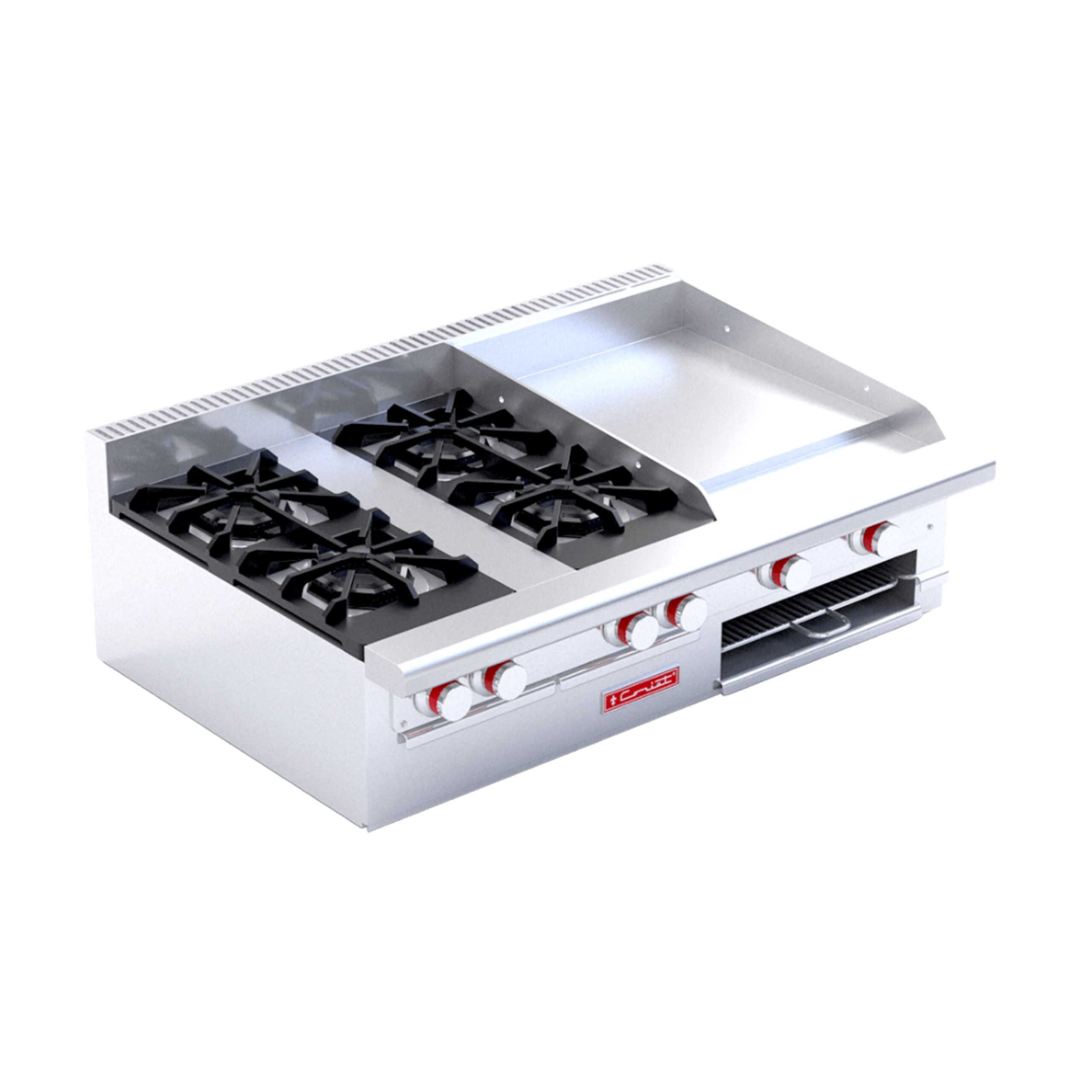 CORIAT Estufa de 4 Quemadores con Plancha MÁSTER CORIAT MINICHEF MESA