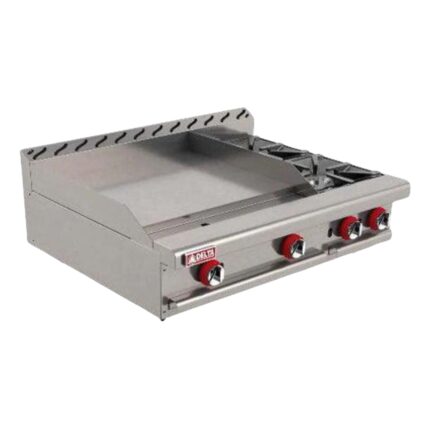 DELTA Parilla con 2 Quemadores y Plancha 24” a Gas TOP DELTA 2-G-2-Q