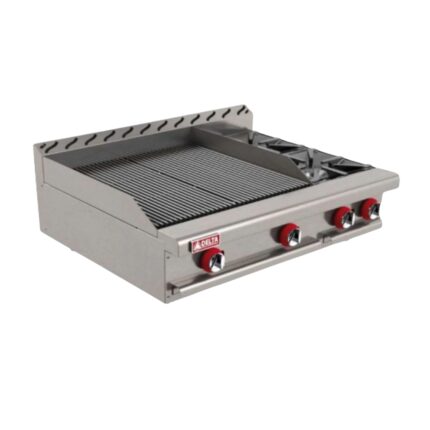 DELTA Parrilla con 2 Quemadores y Asador 24” a Gas TOP DELTA 2-ASR-2-Q