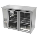 ASBER ABBC-24-48-SG HC Refrigerador Contrabarra con 2 Puertas de Cristal en Acero Inoxidable – 11.3 ft³ ASBER