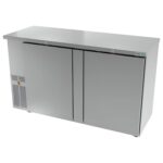 ASBER ABBC-24-60-S HC Refrigerador Contrabarra con 2 Puertas Sólidas en Acero Inoxidable – 15.3 ft³ ASBER
