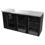 ASBER ABBC-24-72-G HC Refrigerador Contrabarra con 3 Puertas de Cristal – 18.3 ft³ ASBER