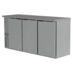 ASBER ABBC-24-72-S HC Refrigerador Contrabarra con 3 Puertas Sólidas en Acero Inoxidable – 18.3 ft³ ASBER