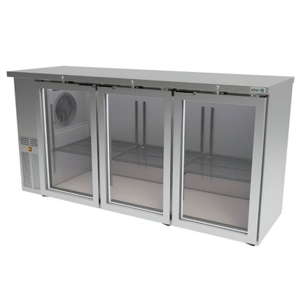 ASBER ABBC-24-72-SG HC Refrigerador Contrabarra con 3 Puertas de Cristal en Acero Inoxidable – 18.3 ft³ ASBER