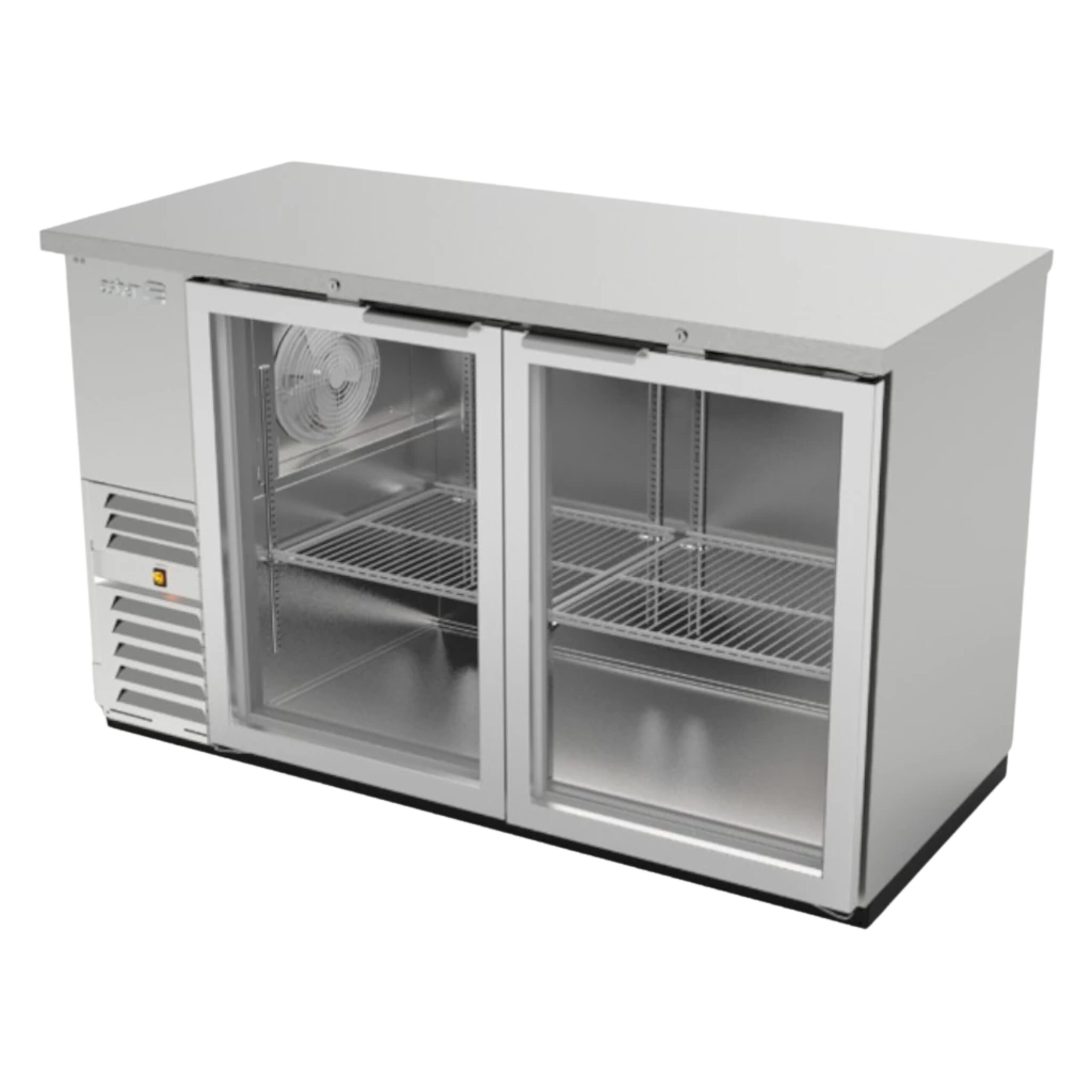ASBER ABBC-58-SG HC Refrigerador Contrabarra con 2 Puertas de Cristal en Acero Inoxidable – 19 ft³ ASBER