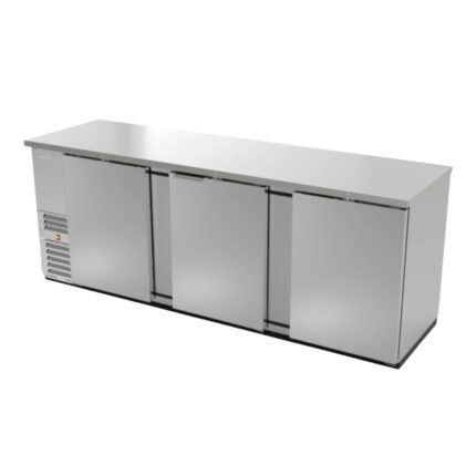 ASBER ABBC-94-S HC Refrigerador Contrabarra con 3 Puertas Solidas en Acero Inoxidable – 34.4 ft³ ASBER