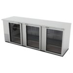 ASBER ABBC-94-SG HC Refrigerador Contrabarra con 3 Puertas de Cristal en Acero Inoxidable – 34.4 ft³ ASBER