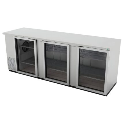 ASBER ABBC-94-SG HC Refrigerador Contrabarra con 3 Puertas de Cristal en Acero Inoxidable – 34.4 ft³ ASBER