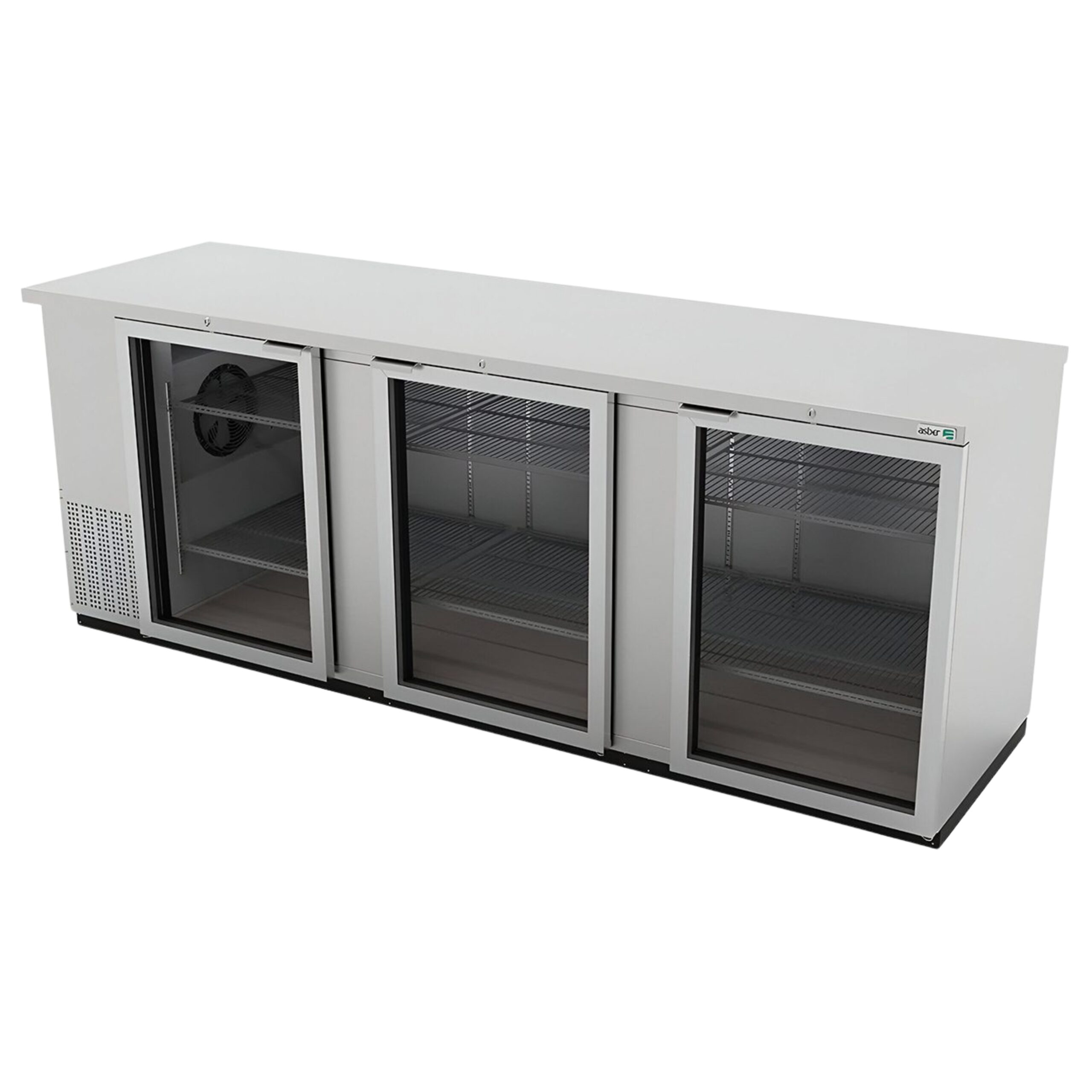 ASBER ABBC-94-SG HC Refrigerador Contrabarra con 3 Puertas de Cristal en Acero Inoxidable – 34.4 ft³ ASBER