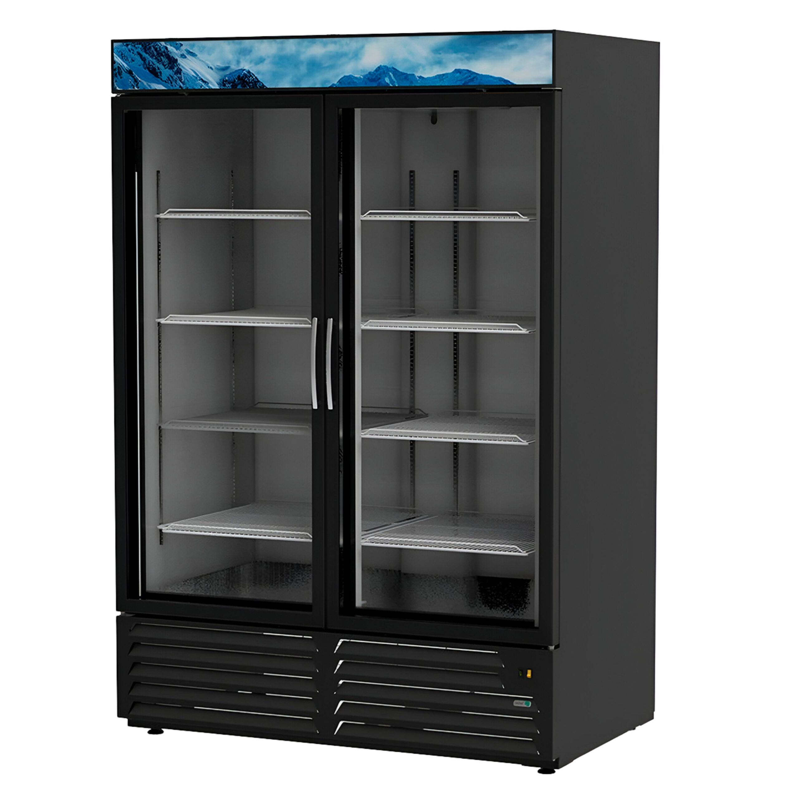 ASBER AFMD-37 HC Congelador Vertical de 2 Puertas de Cristal de 37 ft³ ASBER
