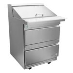 ASBER APTM-27-12-D2 P HC Mesa Refrigerada de Preparación Mega-Top con 1 Puerta + 2 Cajones Premium ASBER