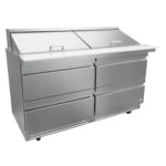 ASBER APTM-60-24-D4 P HC Mesa Refrigerada de Preparación Mega-Top con 4 Cajones Premium ASBER
