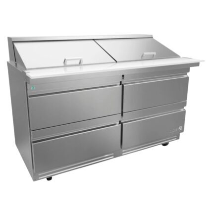 ASBER APTM-60-24-D4 P HC Mesa Refrigerada de Preparación Mega-Top con 4 Cajones Premium ASBER