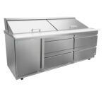 ASBER APTM-72-30-D4 P HC P HC Mesa Refrigerada de Preparación Mega-Top con 1 Puerta + 4 Cajones Premium ASBER