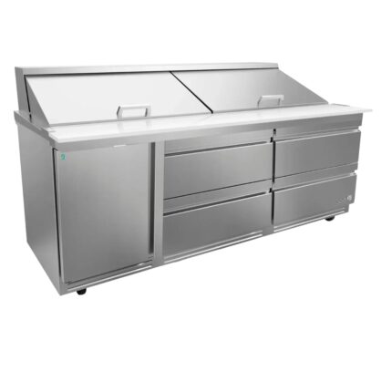 ASBER APTM-72-30-D4 P HC P HC Mesa Refrigerada de Preparación Mega-Top con 1 Puerta + 4 Cajones Premium ASBER