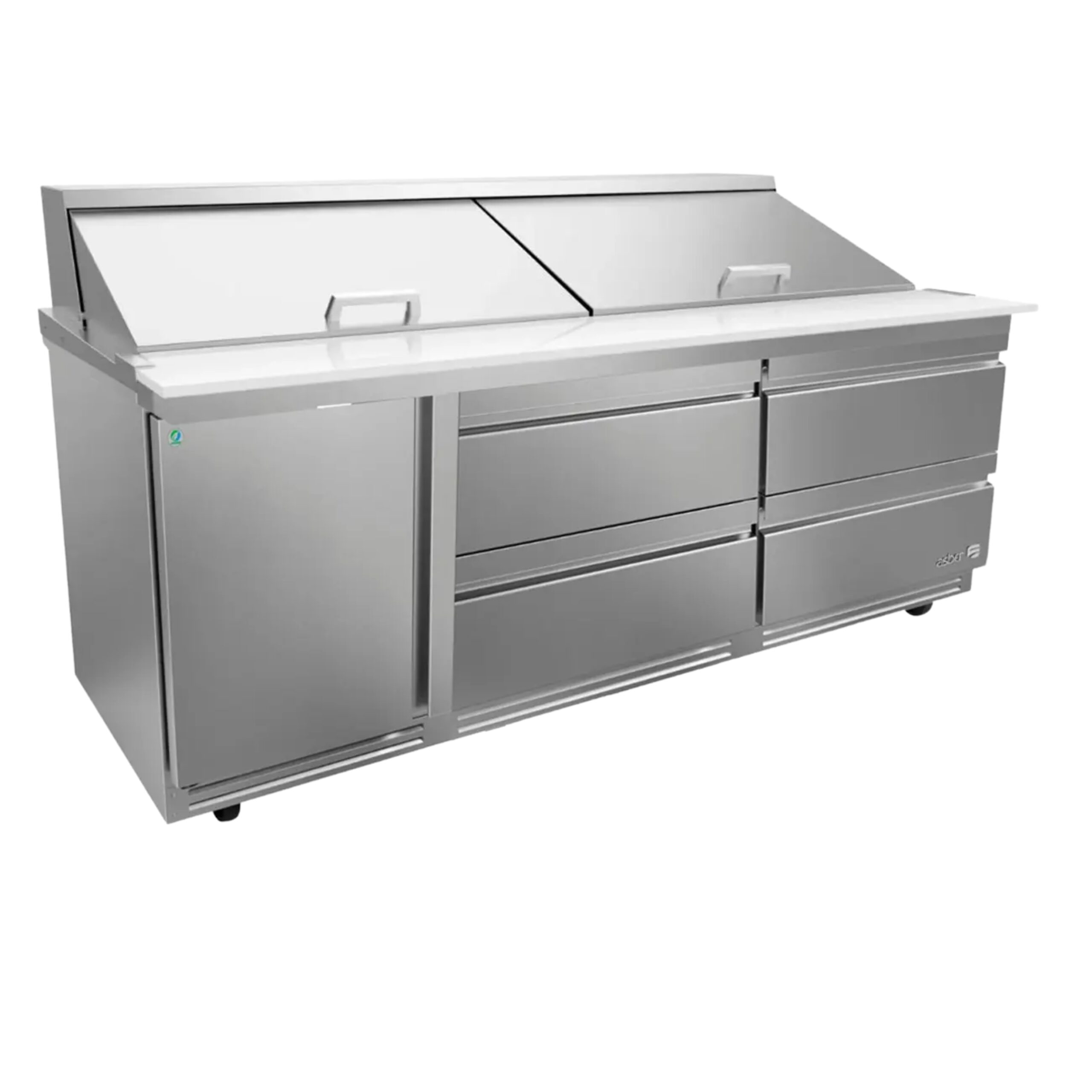 ASBER APTM-72-30-D4 P HC P HC Mesa Refrigerada de Preparación Mega-Top con 1 Puerta + 4 Cajones Premium ASBER