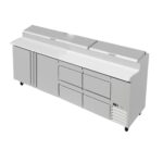 ASBER APTP-93-D2 P HC Mesa Refrigerada de Preparación de Pizzas con 2 Puertas + 2 Cajones Premium ASBER
