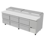 ASBER APTP-93-D4 P HC Mesa Refrigerada de Preparación de Pizzas con 1 Puerta + 4 Cajones Premium ASBER