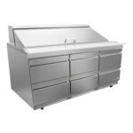 ASBER APTS-72-18-D6 P HC Mesa Refrigerada Para Ensaladas con 6 Cajones Premium ASBER