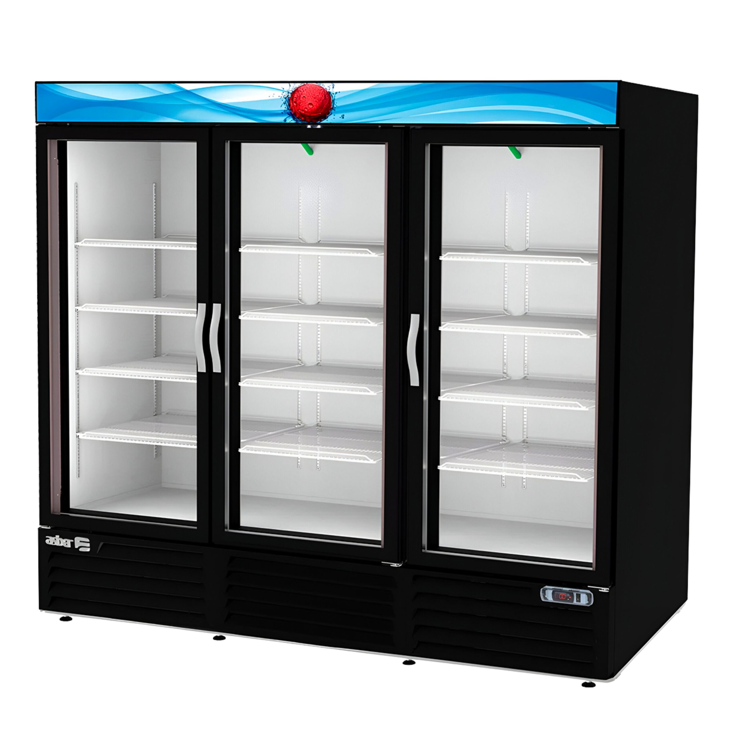 ASBER ARMD-72 HC Refrigerador Vertical 3 Puertas de Cristal 72 ft³ ASBER