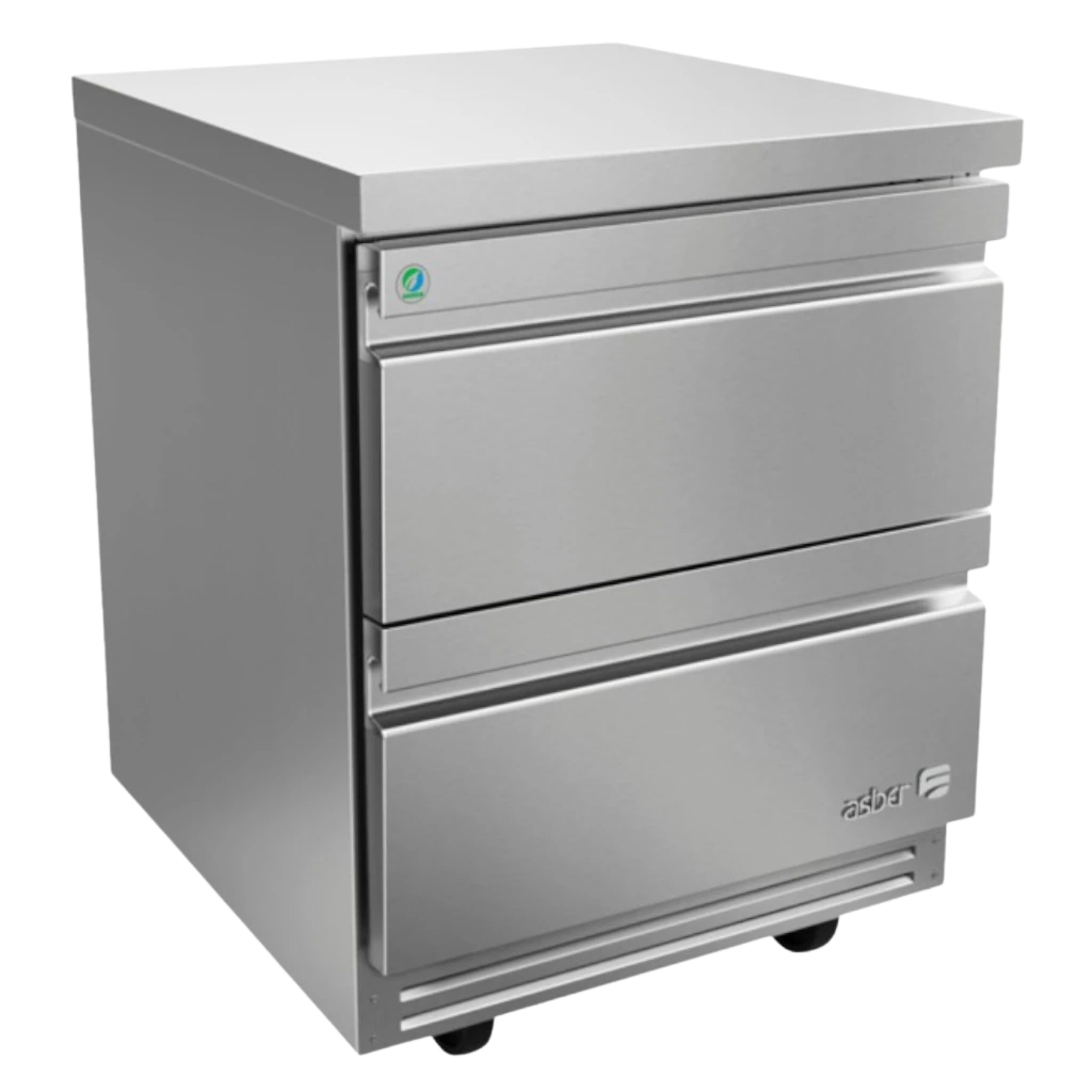 ASBER AUTR-27-D2 P HC Mesa Refrigerada Bajo Mostrador de 9.5 ft³ con 2 Cajones Premium ASBER