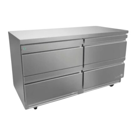 ASBER AUTR-48-D4 P HC Mesa Refrigerada Bajo Mostrador de 16.7 ft³ con 4 Cajones Premium ASBER