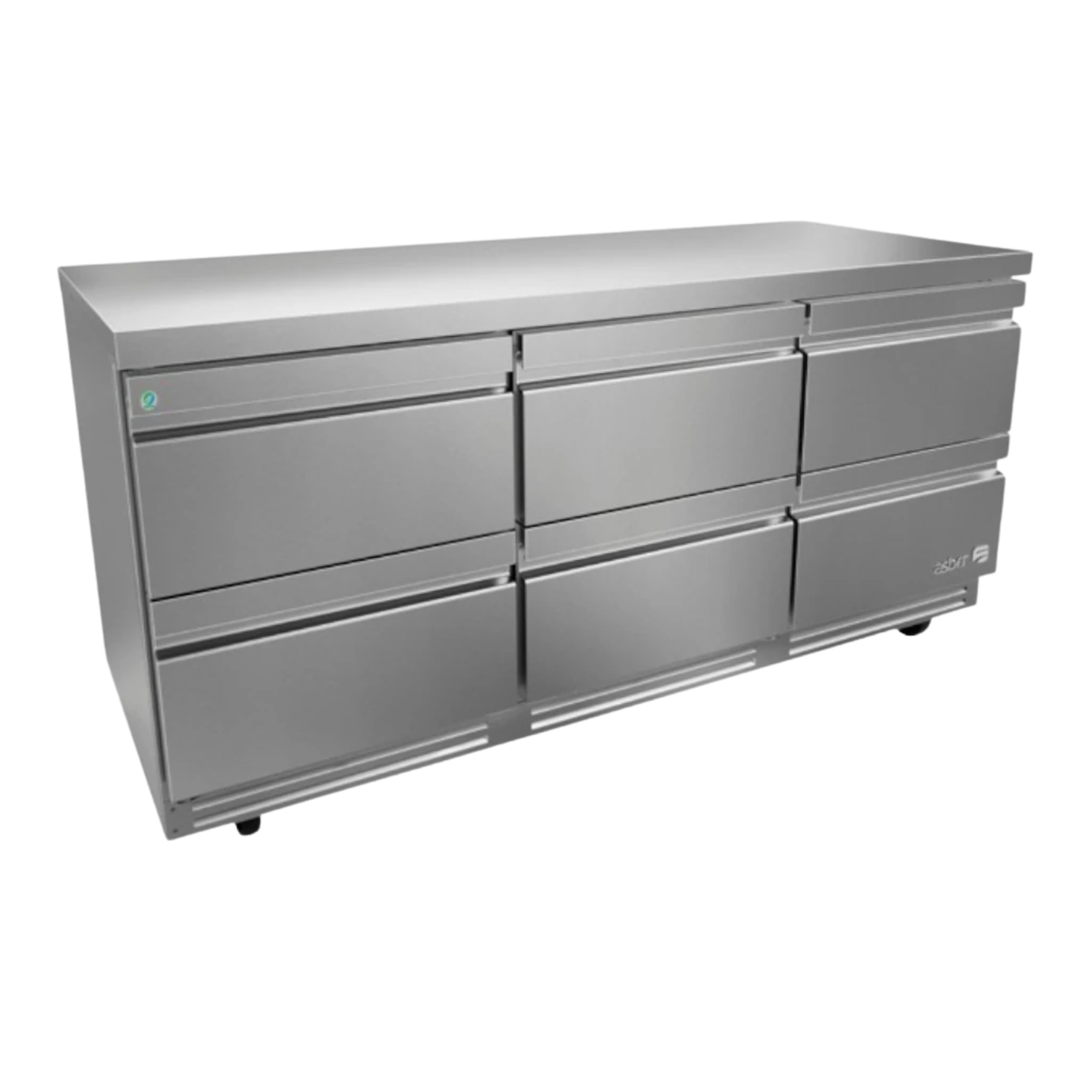 ASBER AUTR-72-D6 P HC Mesa Refrigerada Bajo Mostrador de 25.4 ft³ con 6 Cajones Premium ASBER